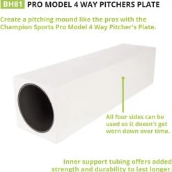 CHAMPION SPORTS CHAMPION 4-WAY PITCHER'S RUBBER (PRO MODEL) Baseball & Softball