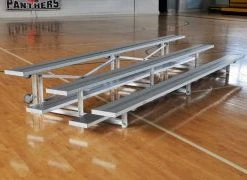 OUTDOOR ALUMINUM TIP N' ROLL BLEACHERS (3 ROWS / 21' L)