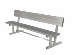 OUTDOOR ALUMINUM Outdoor Field Equipment PORTABLE HEAVY DUTY PLAYER BENCH & BACK (15')