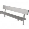 OUTDOOR ALUMINUM Outdoor Field Equipment PERMANENT HEAVY DUTY PLAYER BENCH & BACK (7'5")